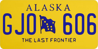 AK license plate GJO606