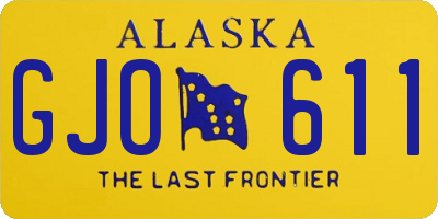 AK license plate GJO611