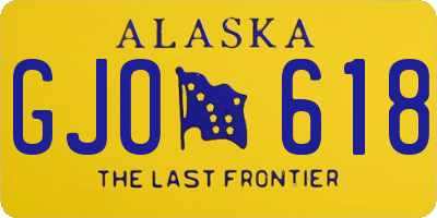 AK license plate GJO618
