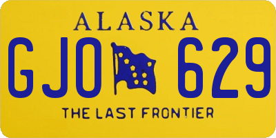 AK license plate GJO629