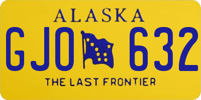 AK license plate GJO632