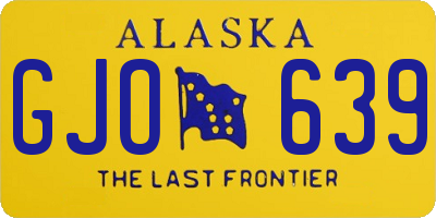 AK license plate GJO639