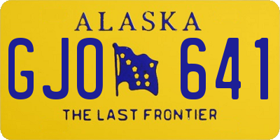 AK license plate GJO641