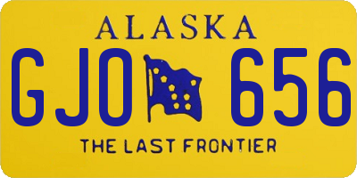 AK license plate GJO656