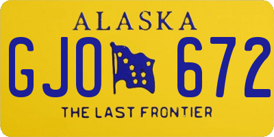 AK license plate GJO672