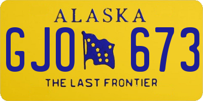 AK license plate GJO673