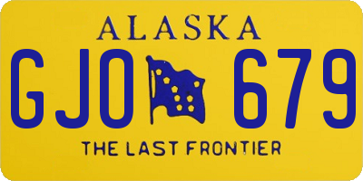 AK license plate GJO679