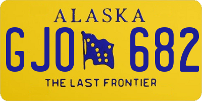 AK license plate GJO682