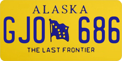 AK license plate GJO686