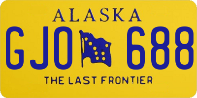 AK license plate GJO688