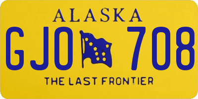 AK license plate GJO708