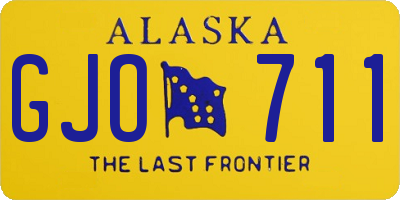 AK license plate GJO711