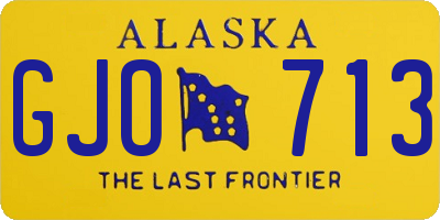 AK license plate GJO713