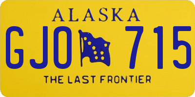 AK license plate GJO715