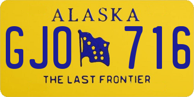 AK license plate GJO716