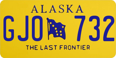 AK license plate GJO732