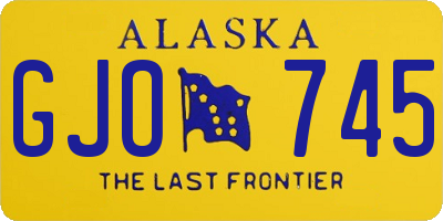 AK license plate GJO745