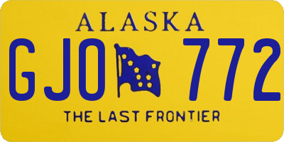 AK license plate GJO772
