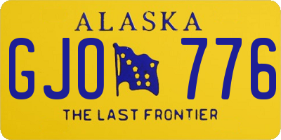 AK license plate GJO776