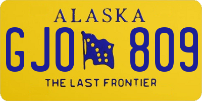 AK license plate GJO809
