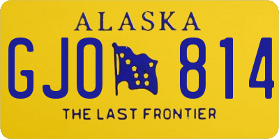 AK license plate GJO814