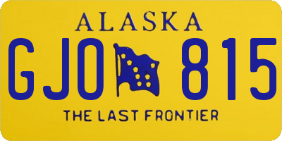 AK license plate GJO815