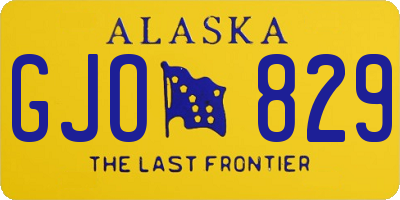 AK license plate GJO829