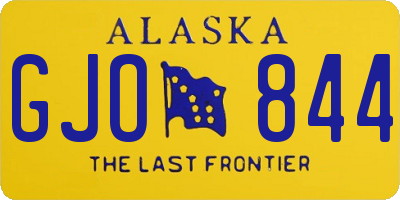 AK license plate GJO844