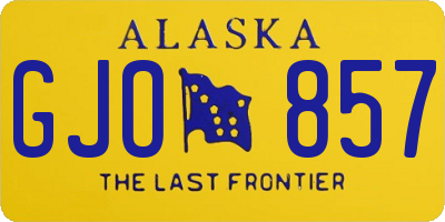 AK license plate GJO857