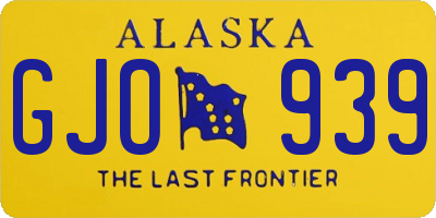 AK license plate GJO939