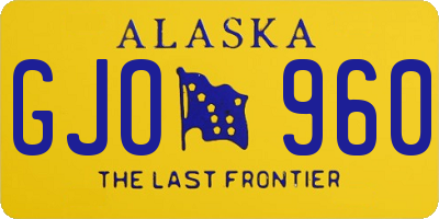 AK license plate GJO960
