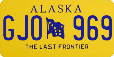 AK license plate GJO969