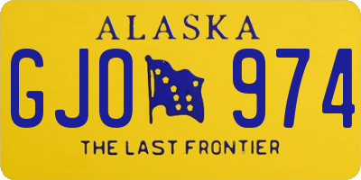 AK license plate GJO974