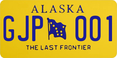 AK license plate GJP001