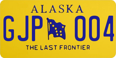 AK license plate GJP004