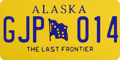AK license plate GJP014