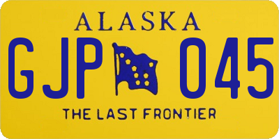 AK license plate GJP045