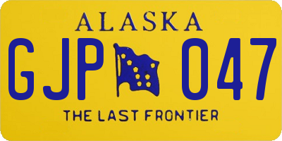 AK license plate GJP047