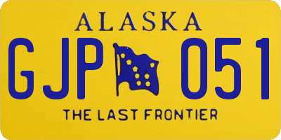 AK license plate GJP051