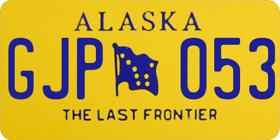AK license plate GJP053