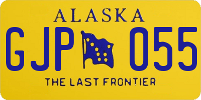 AK license plate GJP055