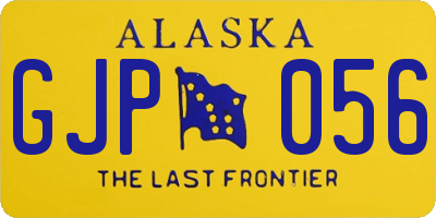 AK license plate GJP056