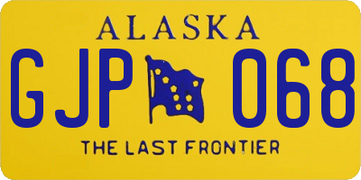 AK license plate GJP068