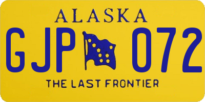 AK license plate GJP072