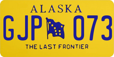 AK license plate GJP073
