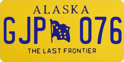 AK license plate GJP076