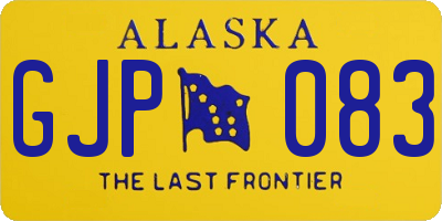 AK license plate GJP083
