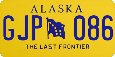 AK license plate GJP086
