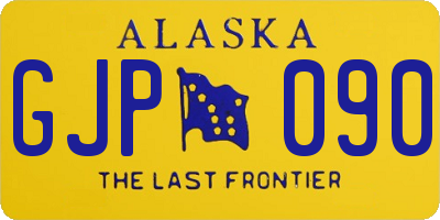 AK license plate GJP090