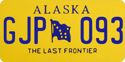 AK license plate GJP093